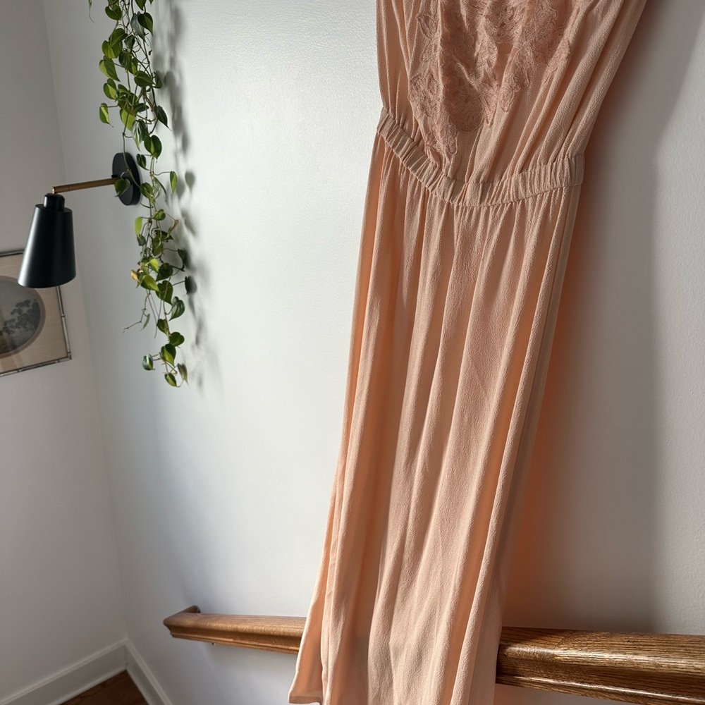 Twelfth Street by Cynthia Vincent Blush Lace Maxi Dress – Size Small